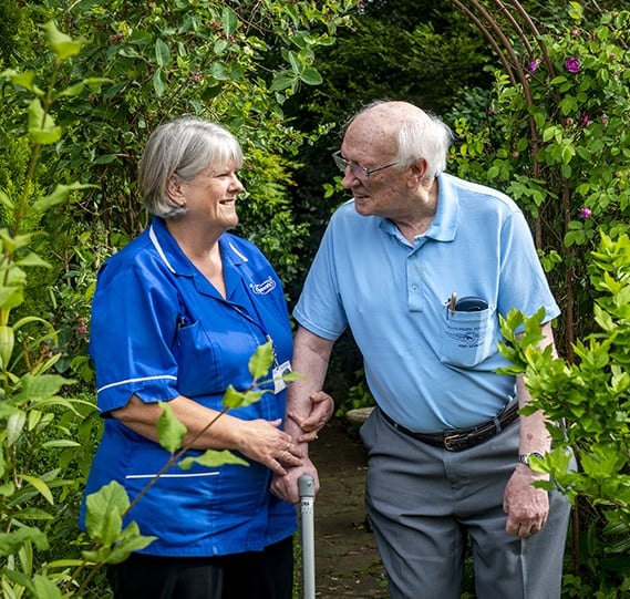 Caremark careworker and an elderly man