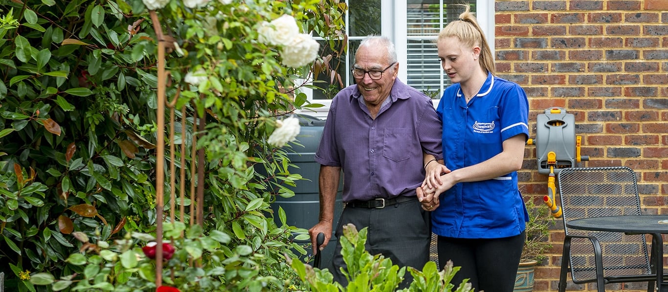 Caremark careworker and an elderly man