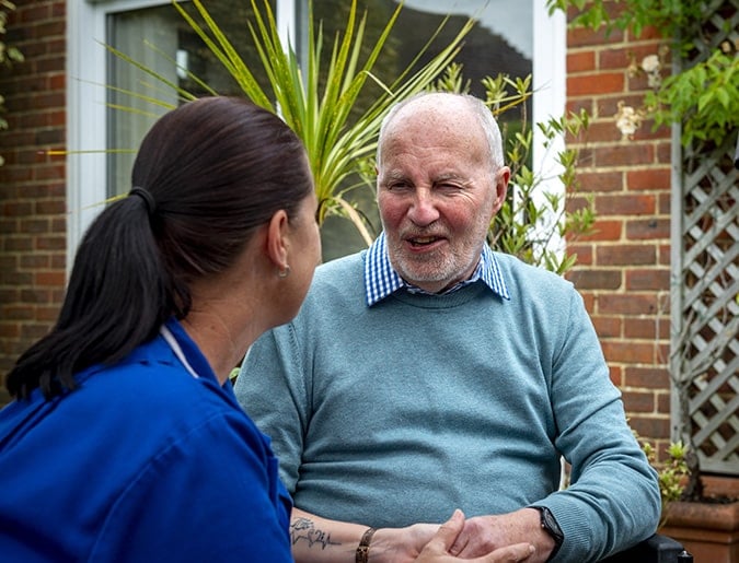 Caremark careworker and an elderly man