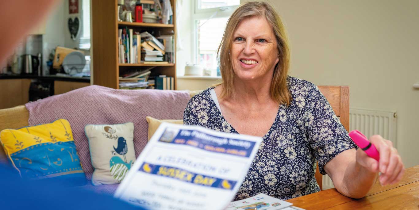 Care assistant and woman