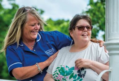 Girl and care assistant3