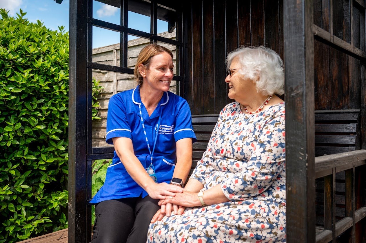 Caremark Hillingdon 2022 139 Carer with elderly lady 2