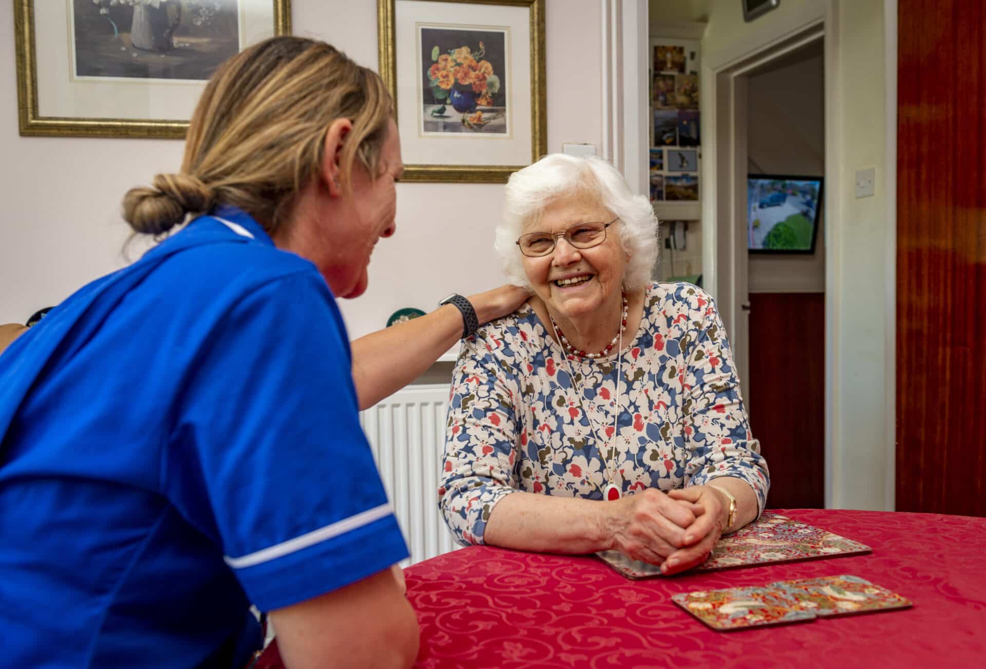 Dementia Care in Stratford Upon Avon: female care assistant with female customer