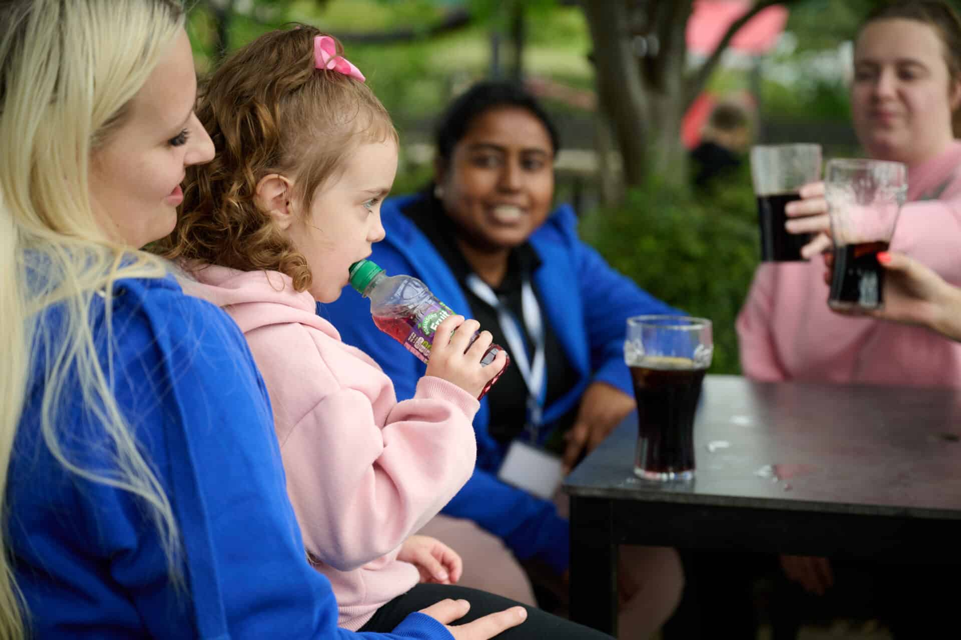 Companionship and learning disability support during a community outing.