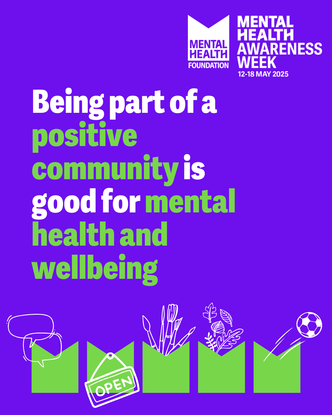 MHAW stakeholder graphic being part of a community portrait