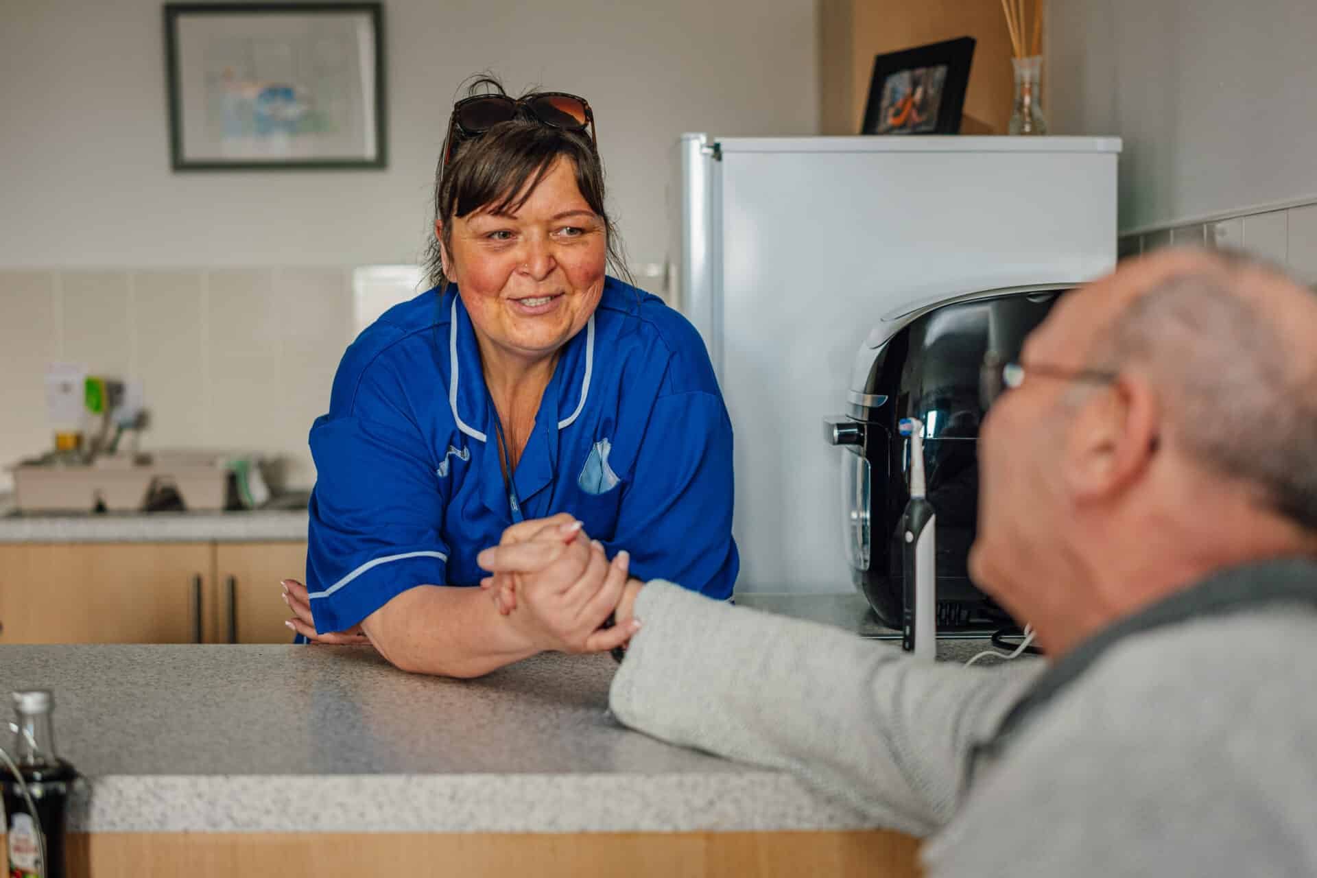 Care assistant providing dementia care in Benfleet home