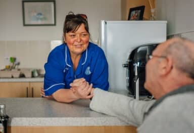 Care assistant providing dementia care in Benfleet home