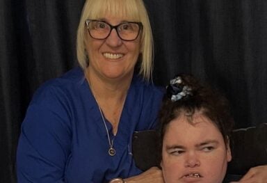 home care support for a disabled young person