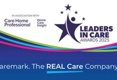 Leaders in Care Awards 2025 logo with Care Home Professional and Home Care Insight alongside Caremark The REAL Care Company