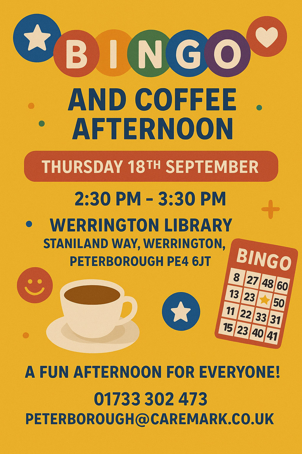 Bingo, Coffee, and Community September 2025