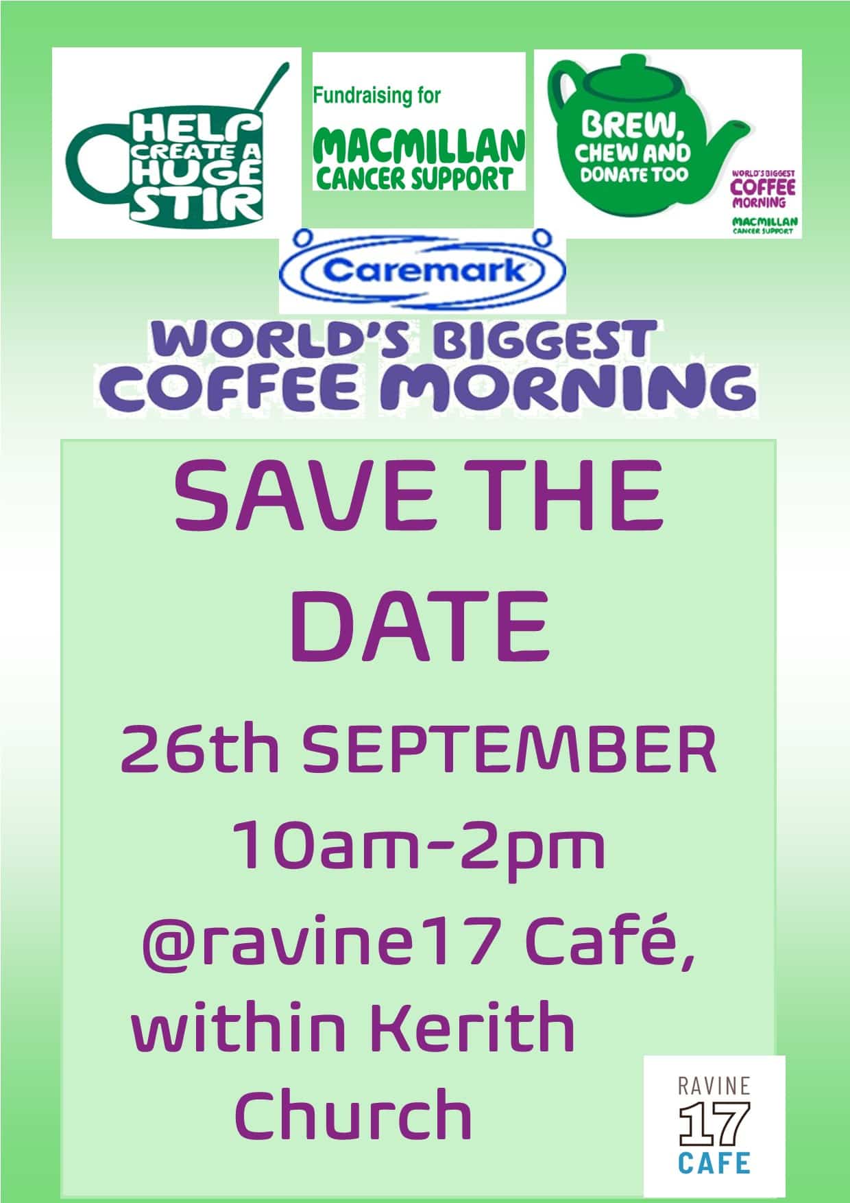 MacMillan coffee morning save the date