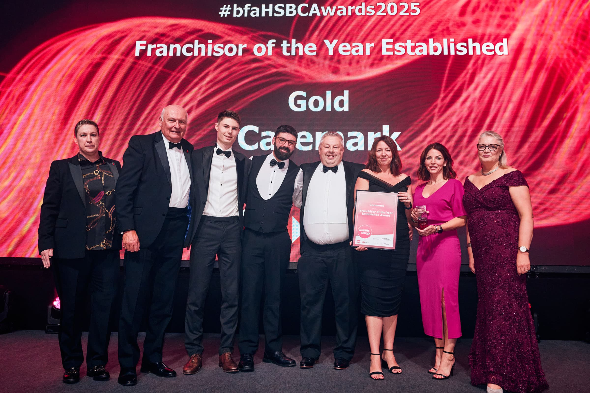 Caremark winning Franchisor of the Year (Established) at the HSBC British Franchise Association Awards 2025 - BFA Conference
