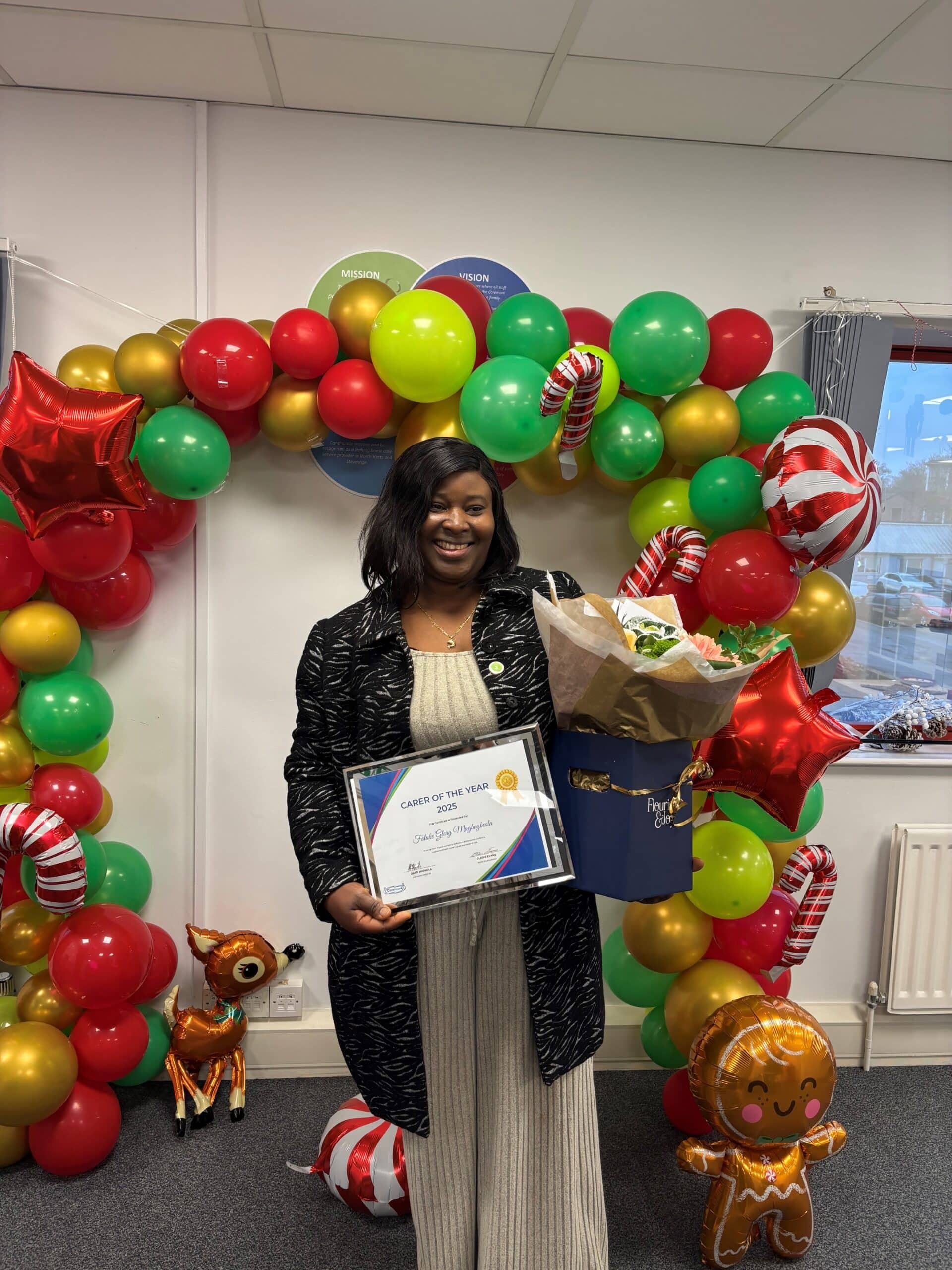 Employee recognition Carer of the Year 2025 at Caremark North Hertfordshire and Stevenage