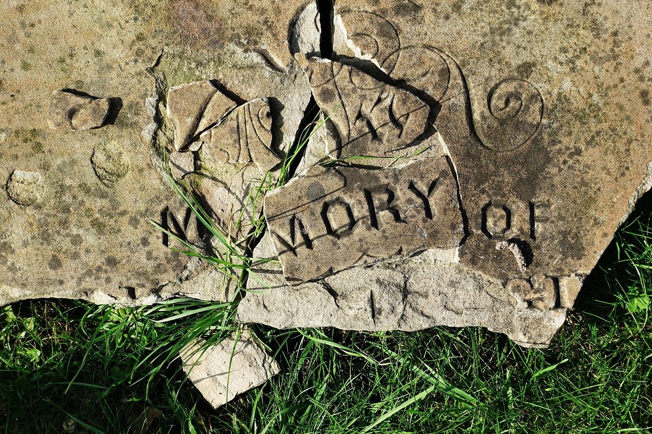 The word memory on a stone