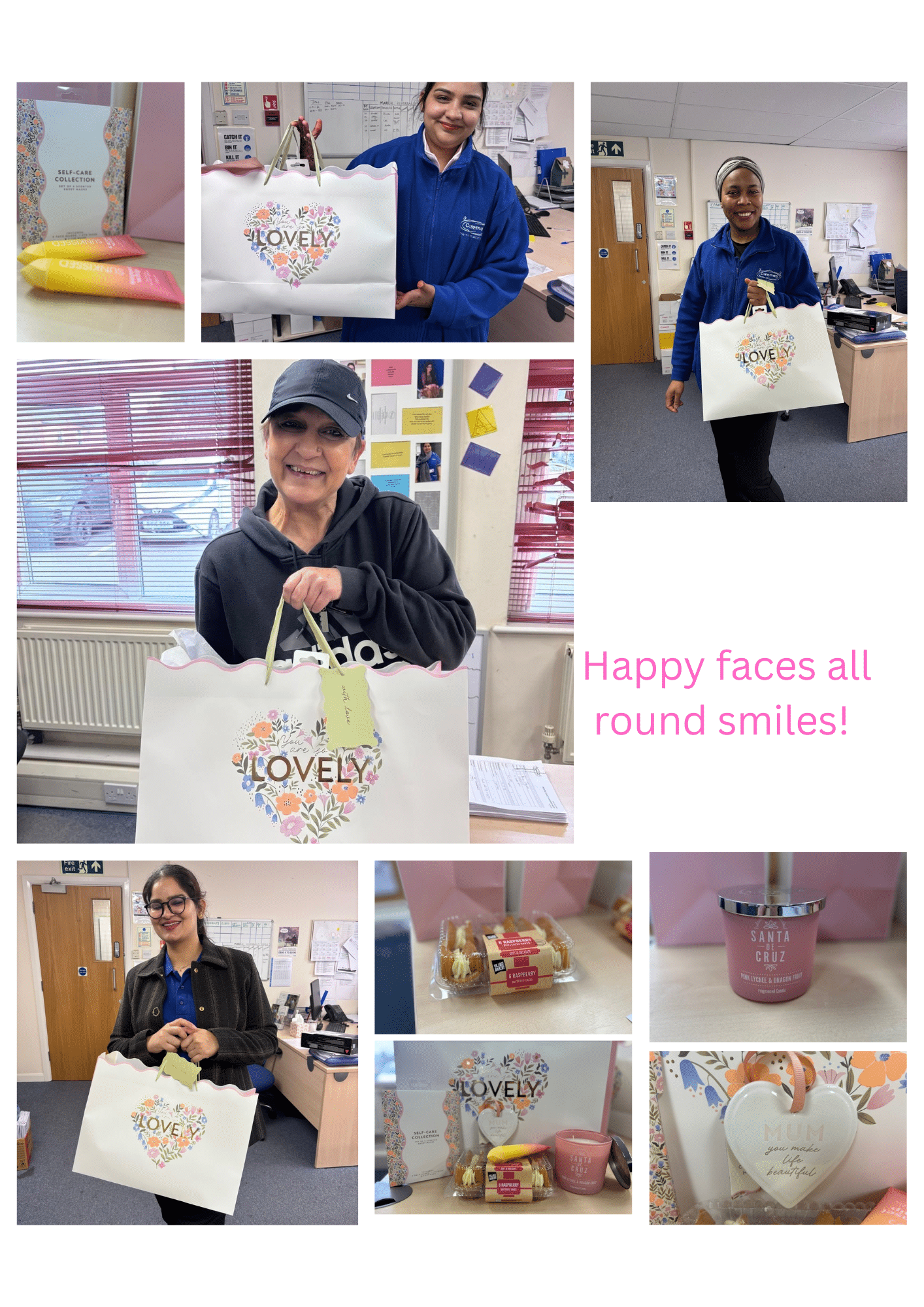 Ivory Silver Clean Grid Wedding Photo Collage Canvas ()