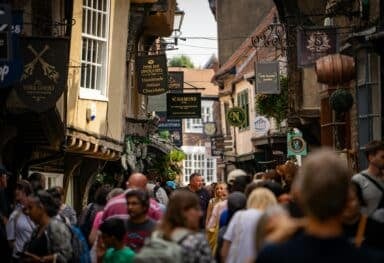 Top 10 things to visit in York for older adults. The Shambles
