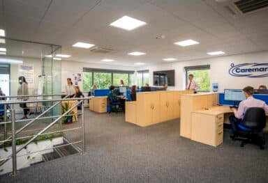 Caremark franchise network support team working inside the Franchise Support Centre