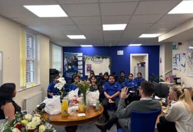 Caremark Wakefield carers attending a quarterly team meeting about improving home care services in Wakefield