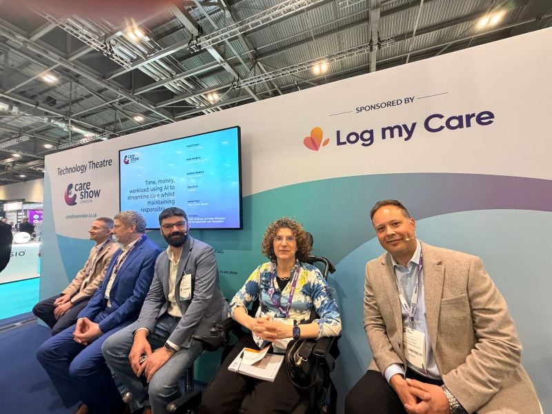 Caremark Director of Technology Adam Byrne speaking at Care Show London about AI, responsible technology and franchisor support in home care.