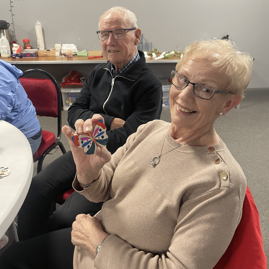 service users smiling with their craft