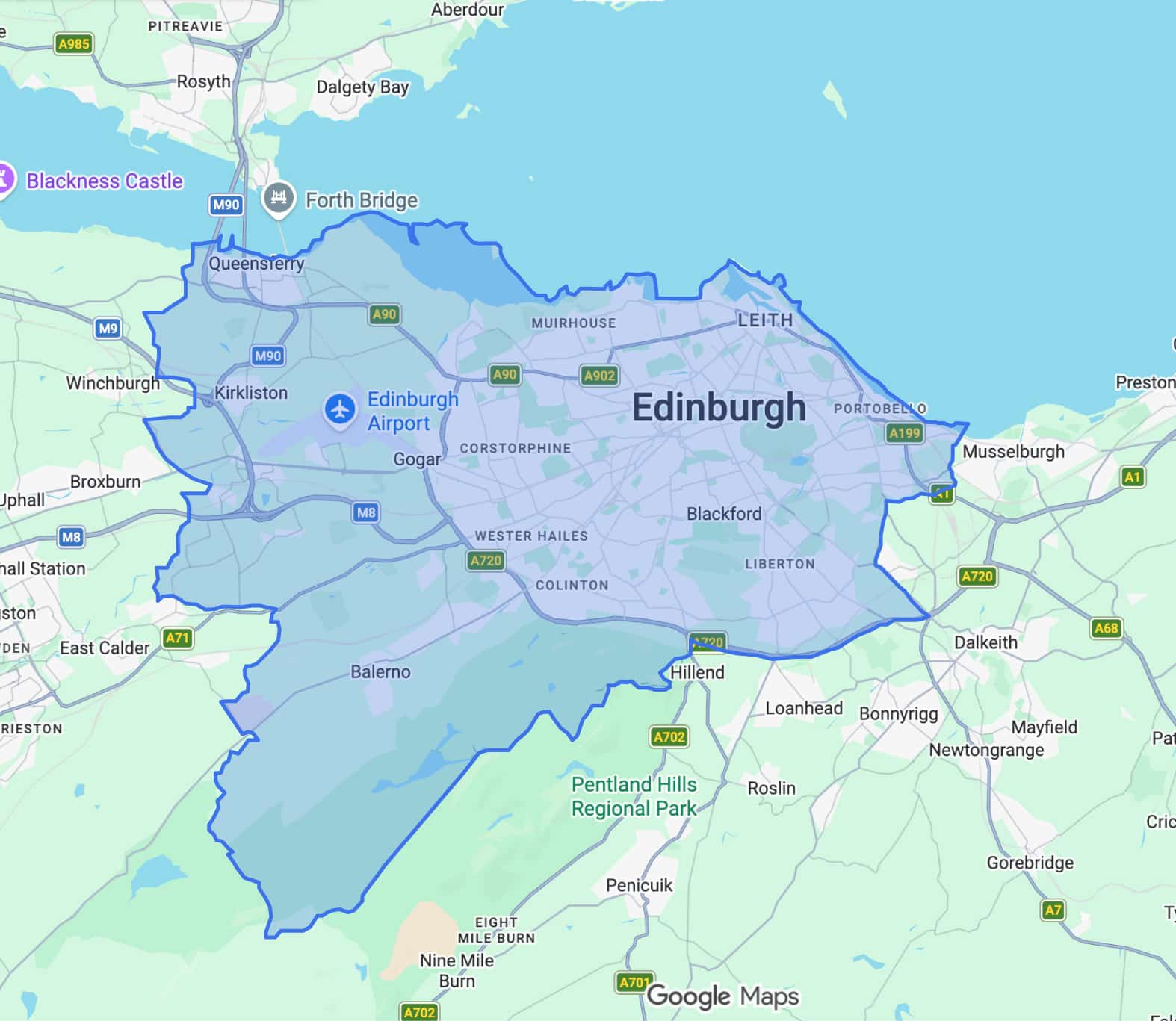 Edinburgh Home Care - Areas Caremark Edinburgh Covers