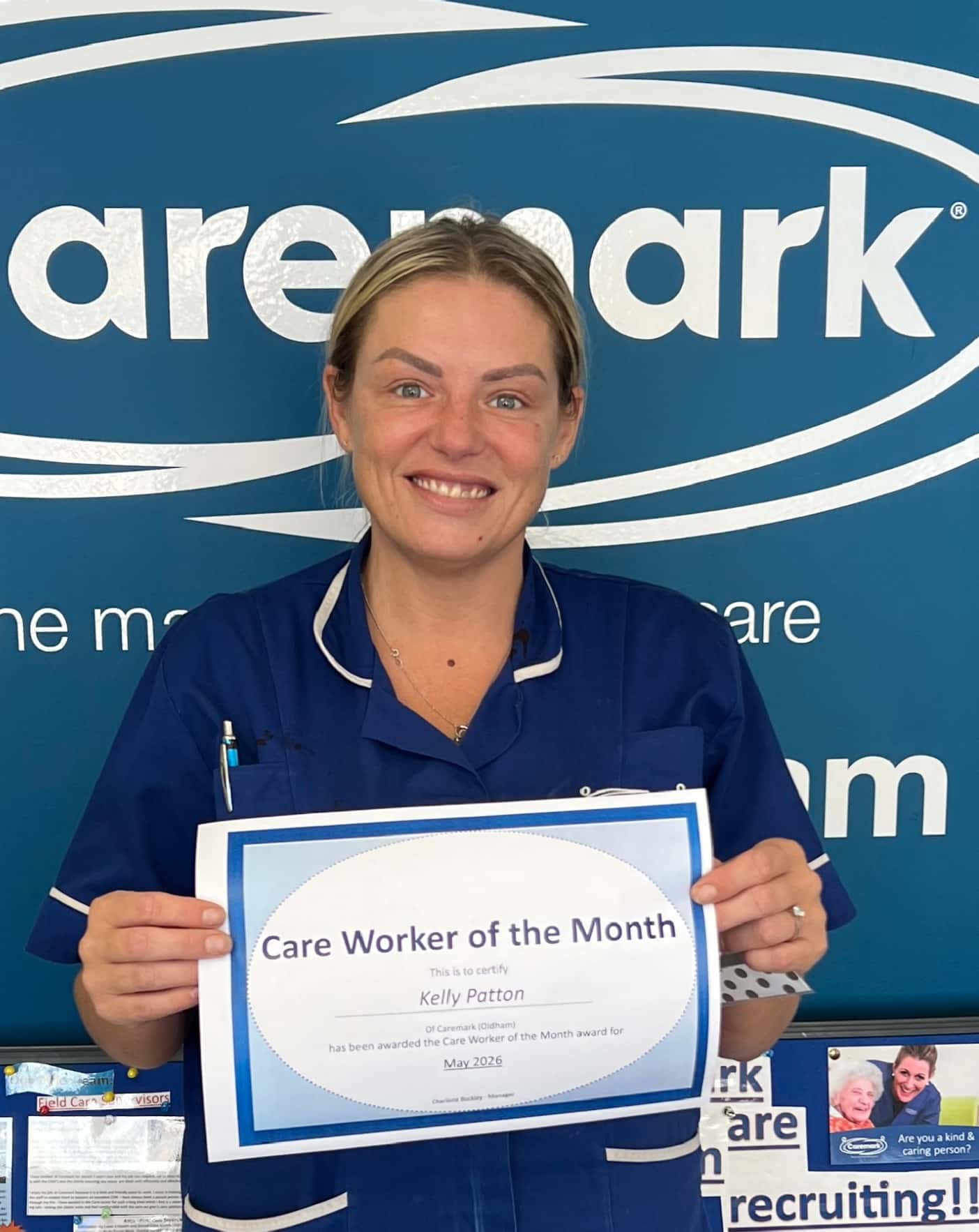 Carer of month Kelly