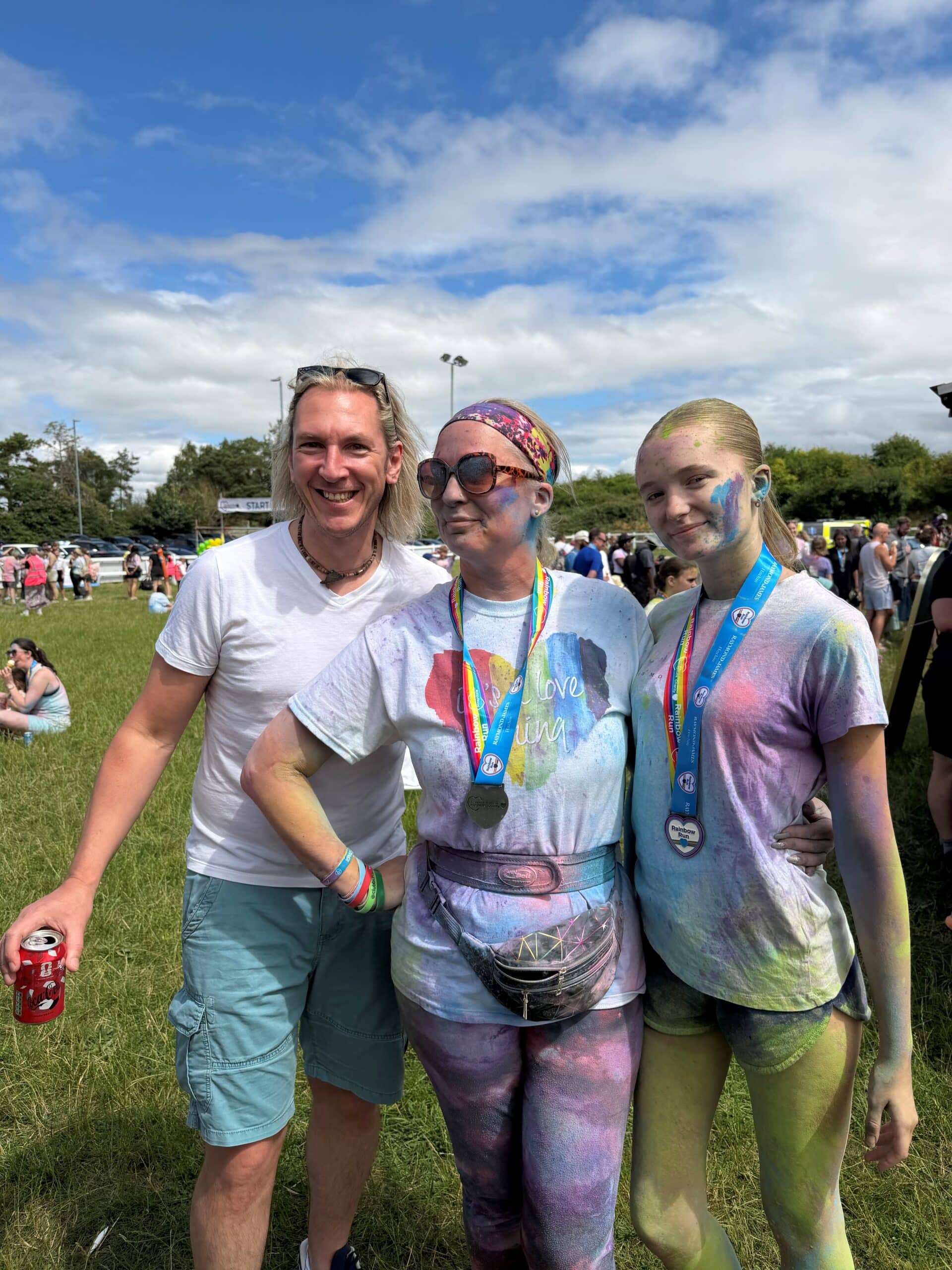 Business Partners Chris Burniston of Chic Marketing and Polly Joseph of Elevare Learning at Rainbow Run 2026.