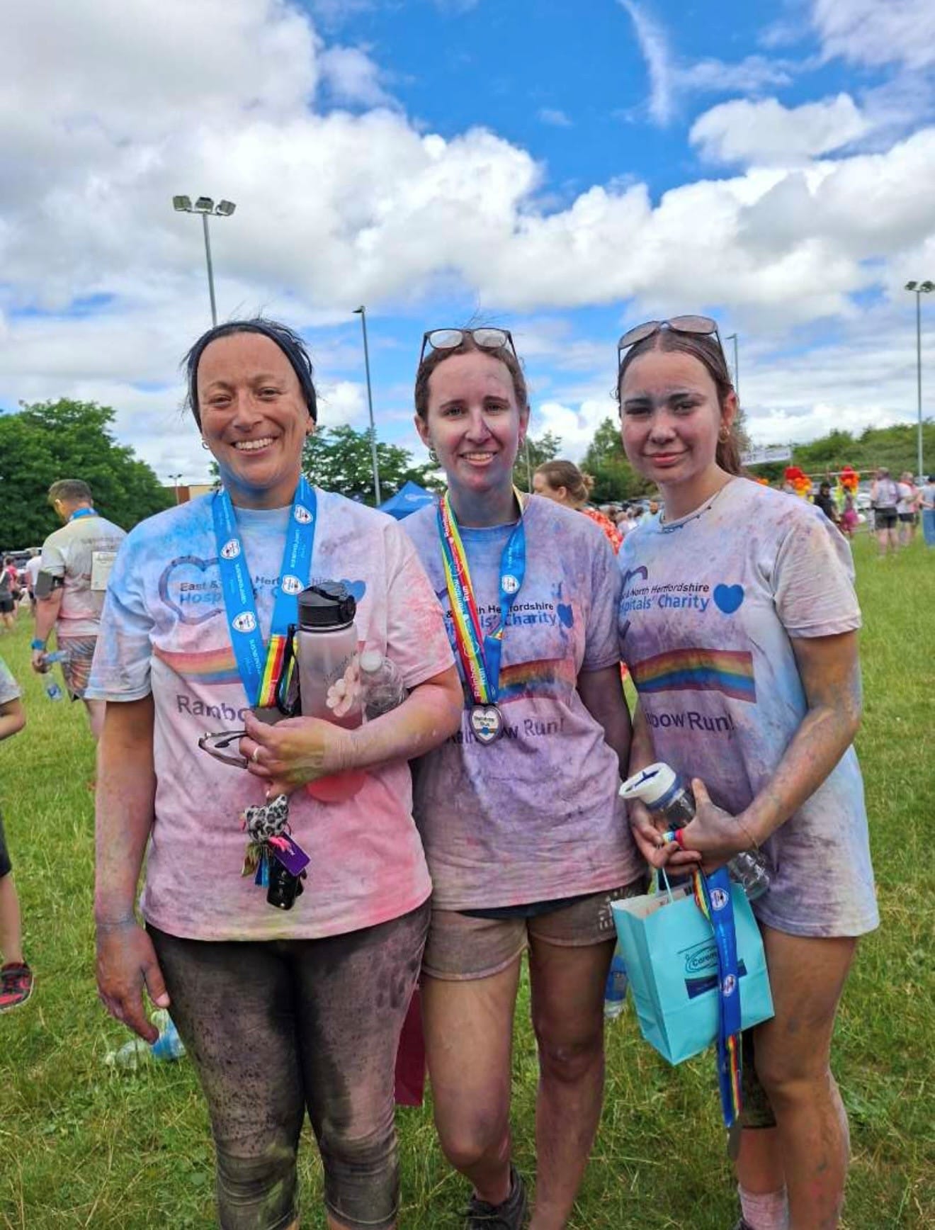Staff and business partners of Caremark north herts and Stevenage take part in Rainbow Run 2026. the charity event helped raised money for east and north herts hospitals charity.