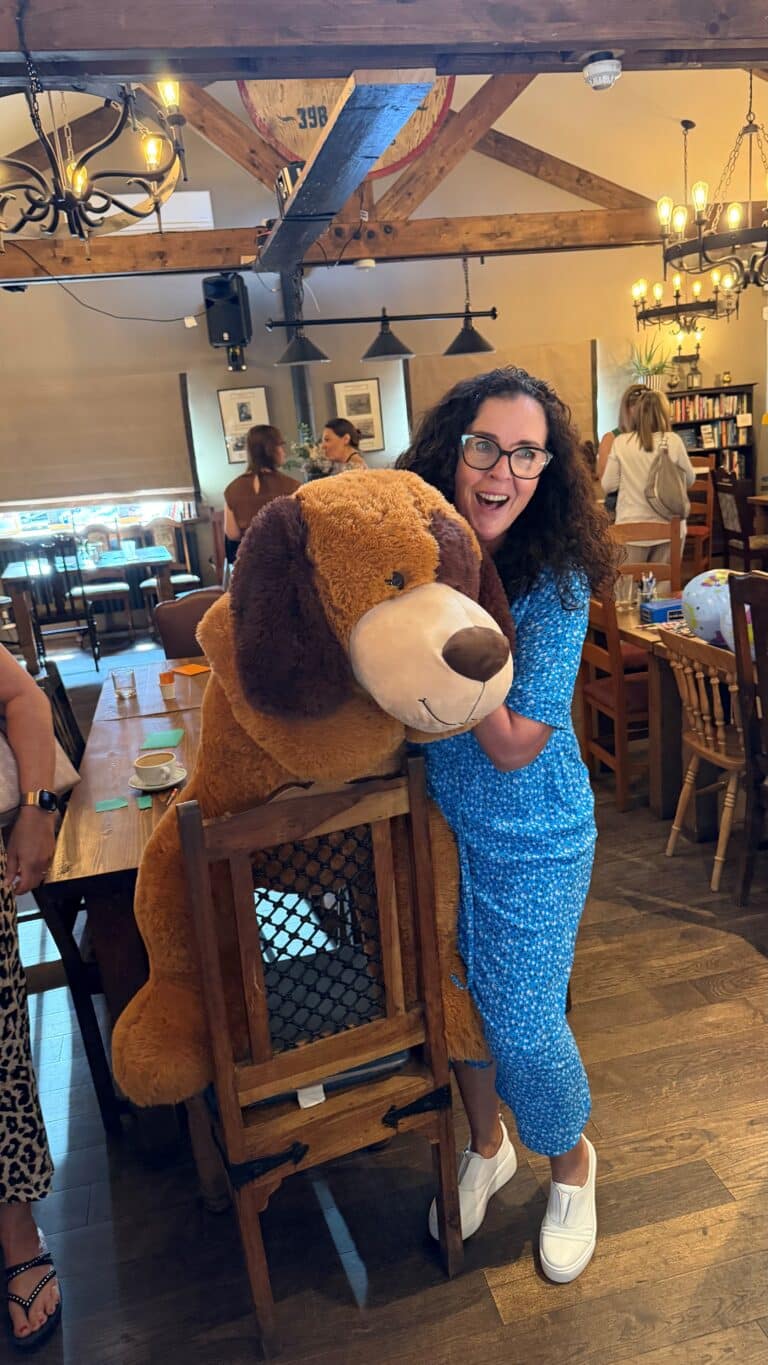 Marie Munro, first time attendee at Nutwood Networking was kind and generous to support Caremark North Herts and Stevenage's Name the Bear competition on behalf of East and North Hertfordshire Hospital's Charity