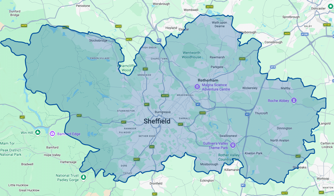 Rotherham and Sheffield