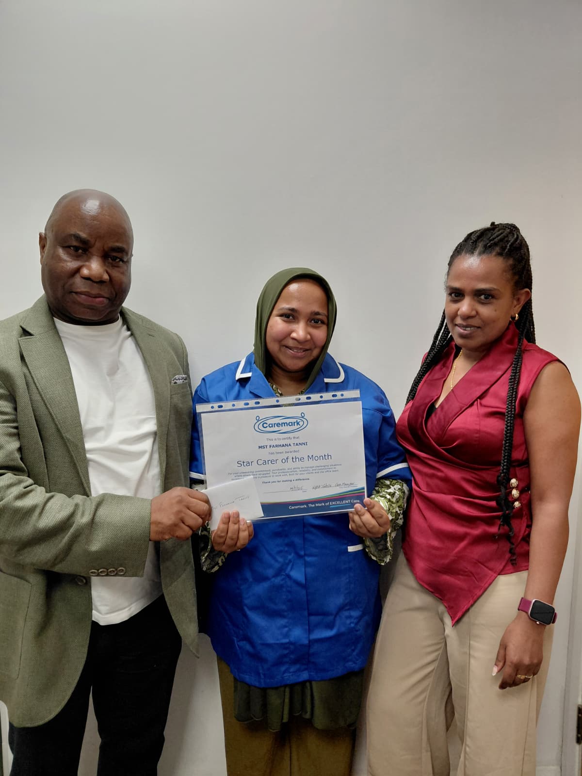Newham June Star Carer Award celebrating excellence in home care.