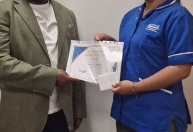 June Star Carer Award celebrating excellence in home care