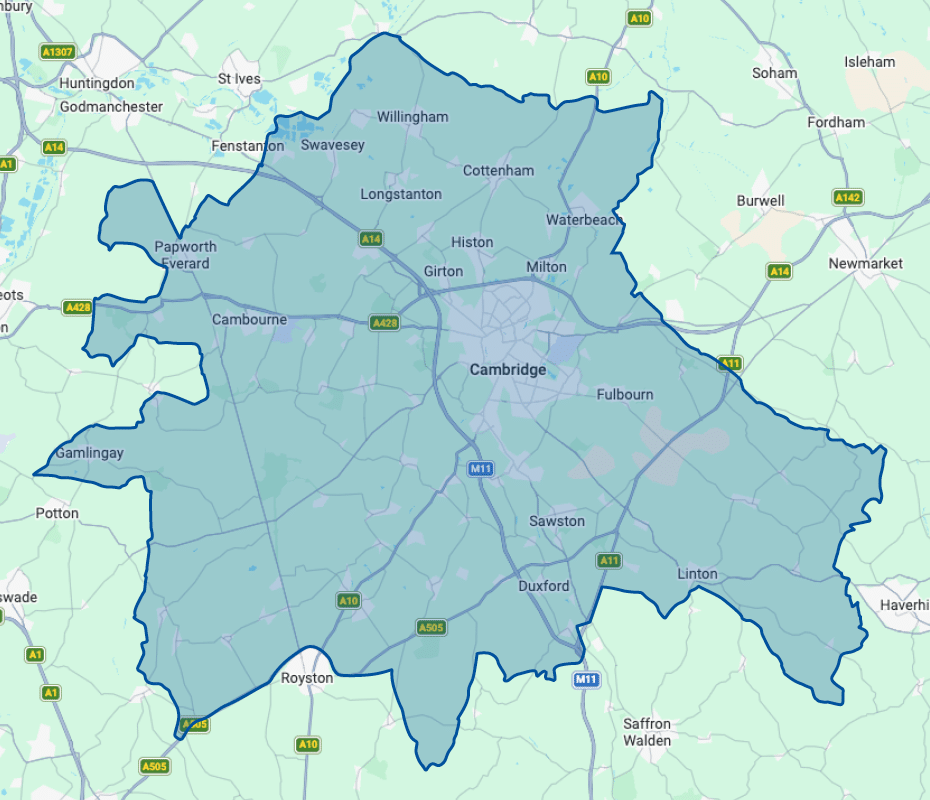South Cambridgeshire and Cambridge Home Care - Areas We Cover
