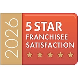 Logo for the Workbuzz Survey Five Star Franchisee
Satisfaction 2026. Acting as another testament for the Caremark franchise Opportunity