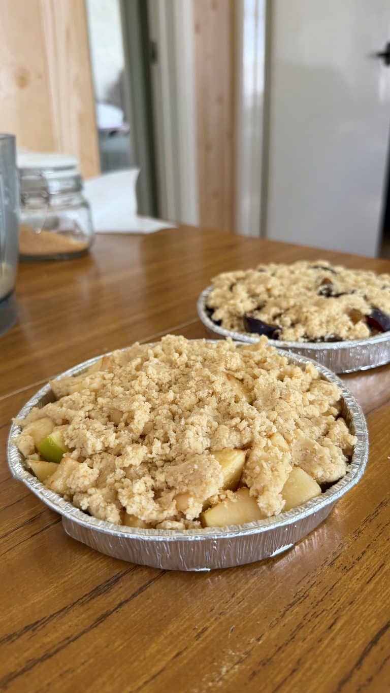 Caremark North Herts and Stevenage apple crumble cooking lessons for homecare staff.