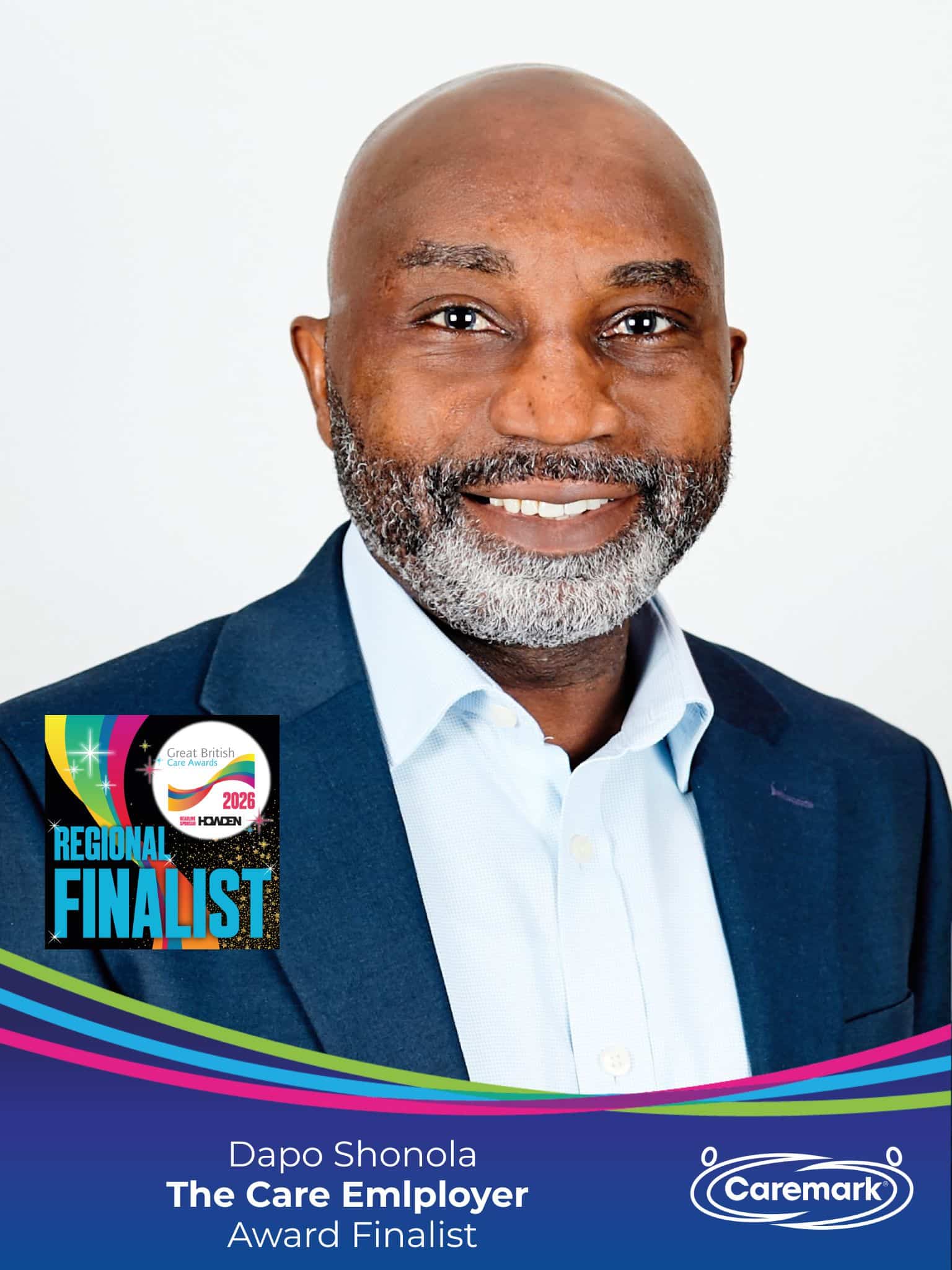 Dapo Shonola Managing Director of Caremark North Herts and Stevenage is nominated for the Care Employers Award at the Regional Great British Care Awards 2026