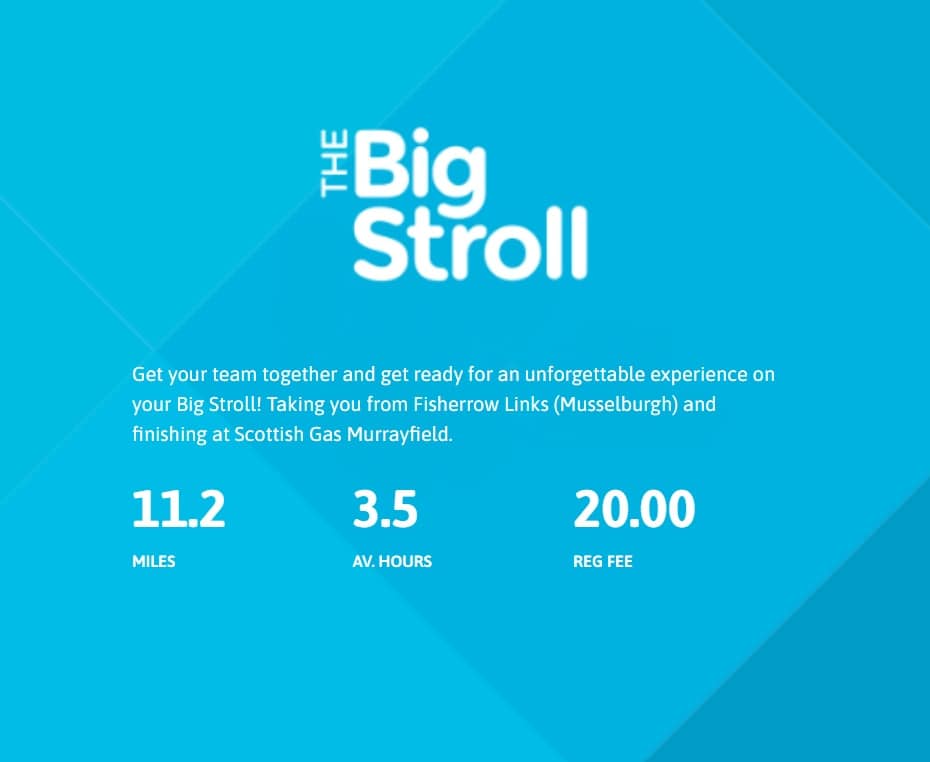 Edinburgh Kiltwalk The Big Stroll Poster