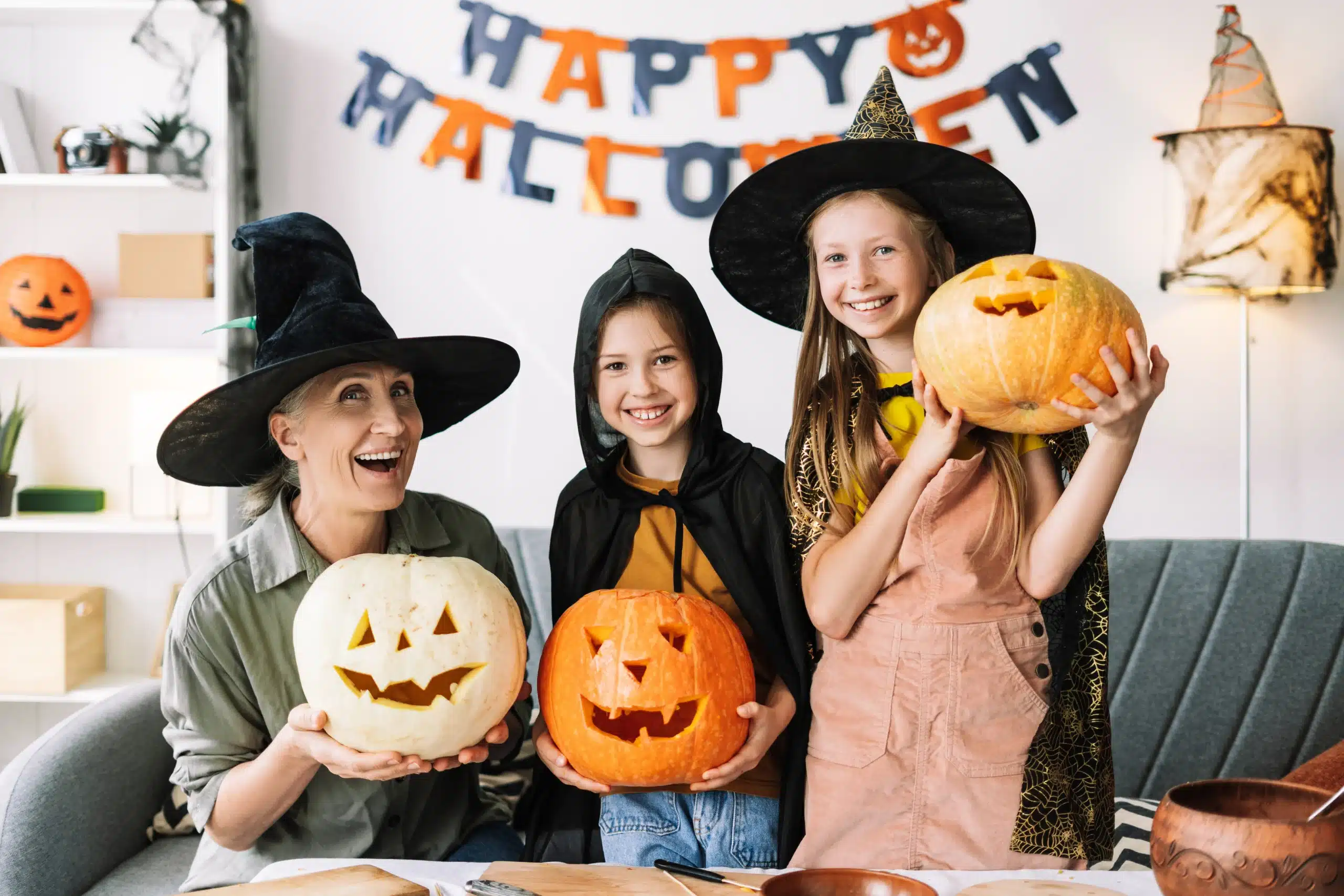 celebrating halloween with elderly loved ones